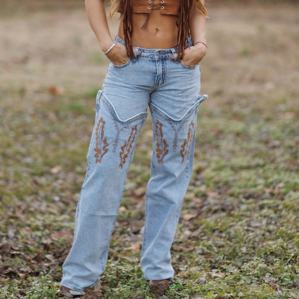 Women's Straight Leg Jeans in Light Blue